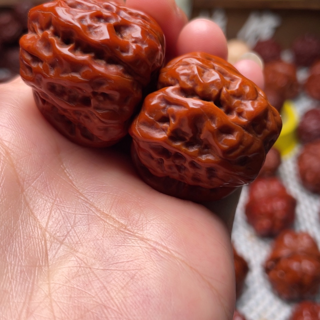 吊坠文玩核桃文玩核桃 手把件 蛤蟆头 34