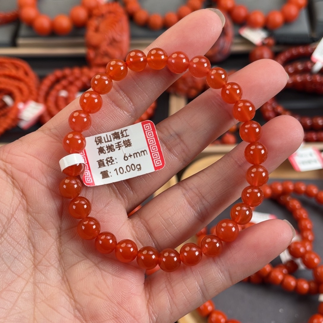 南红玛瑙未镶嵌手串6➕