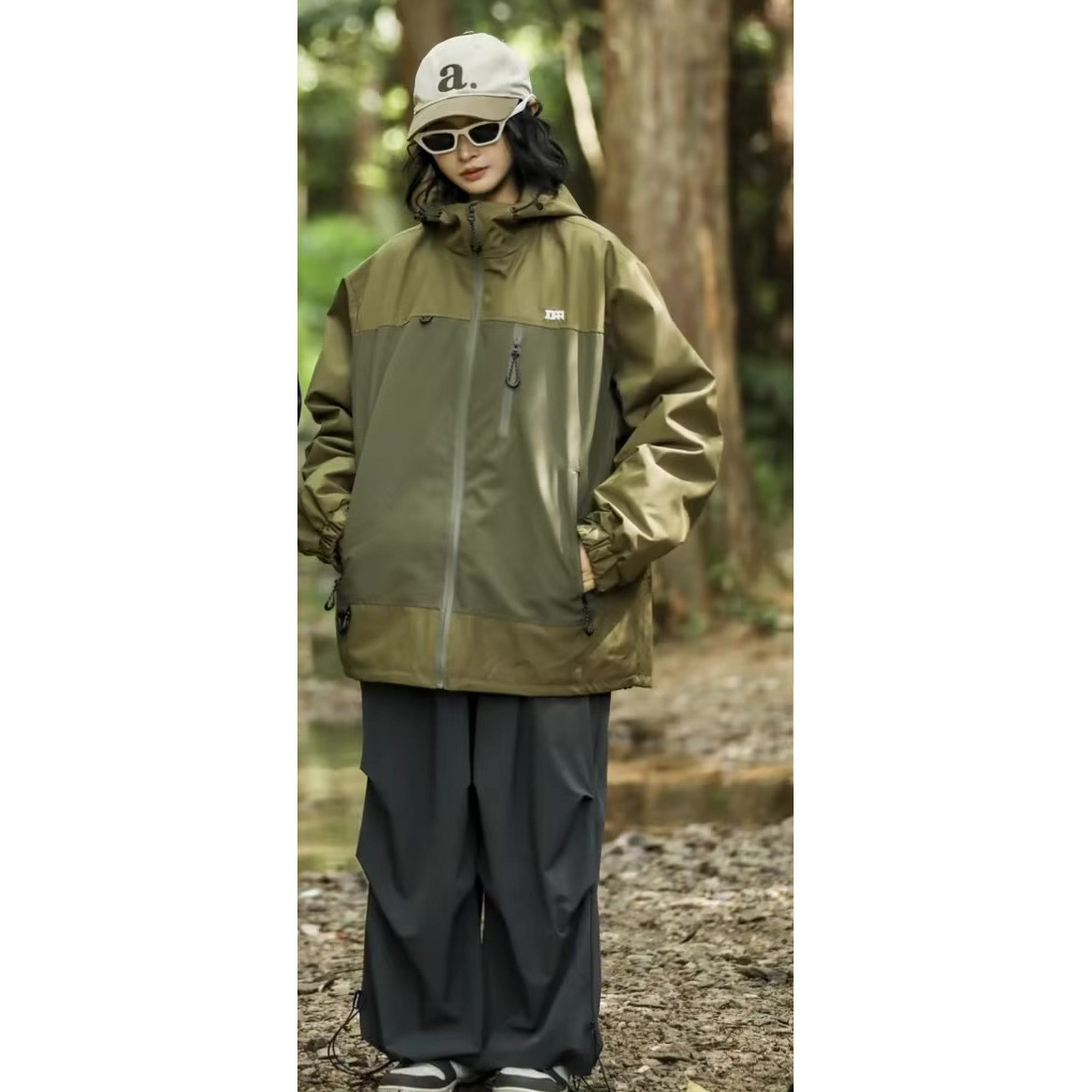 11708高端潮流时尚百搭可脱卸冲锋衣休闲外套D