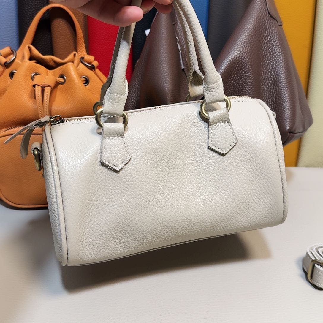 头层牛皮米白色真皮