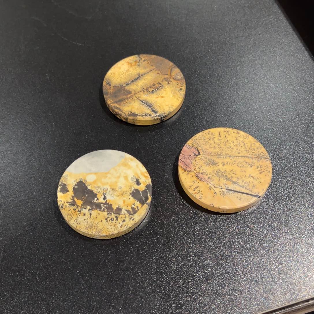 天然国画石茶具套装