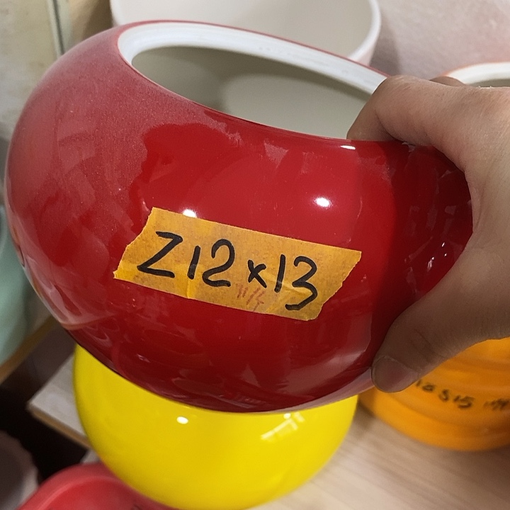 陶盆有孔 瑕疵针孔漏釉介意勿拍口 高