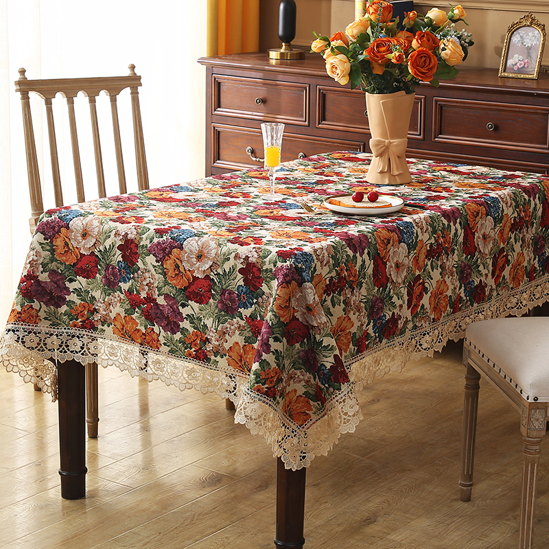 美式轻奢餐桌布桌旗茶几布氛围高级感布艺西餐厅酒店派对装饰桌布