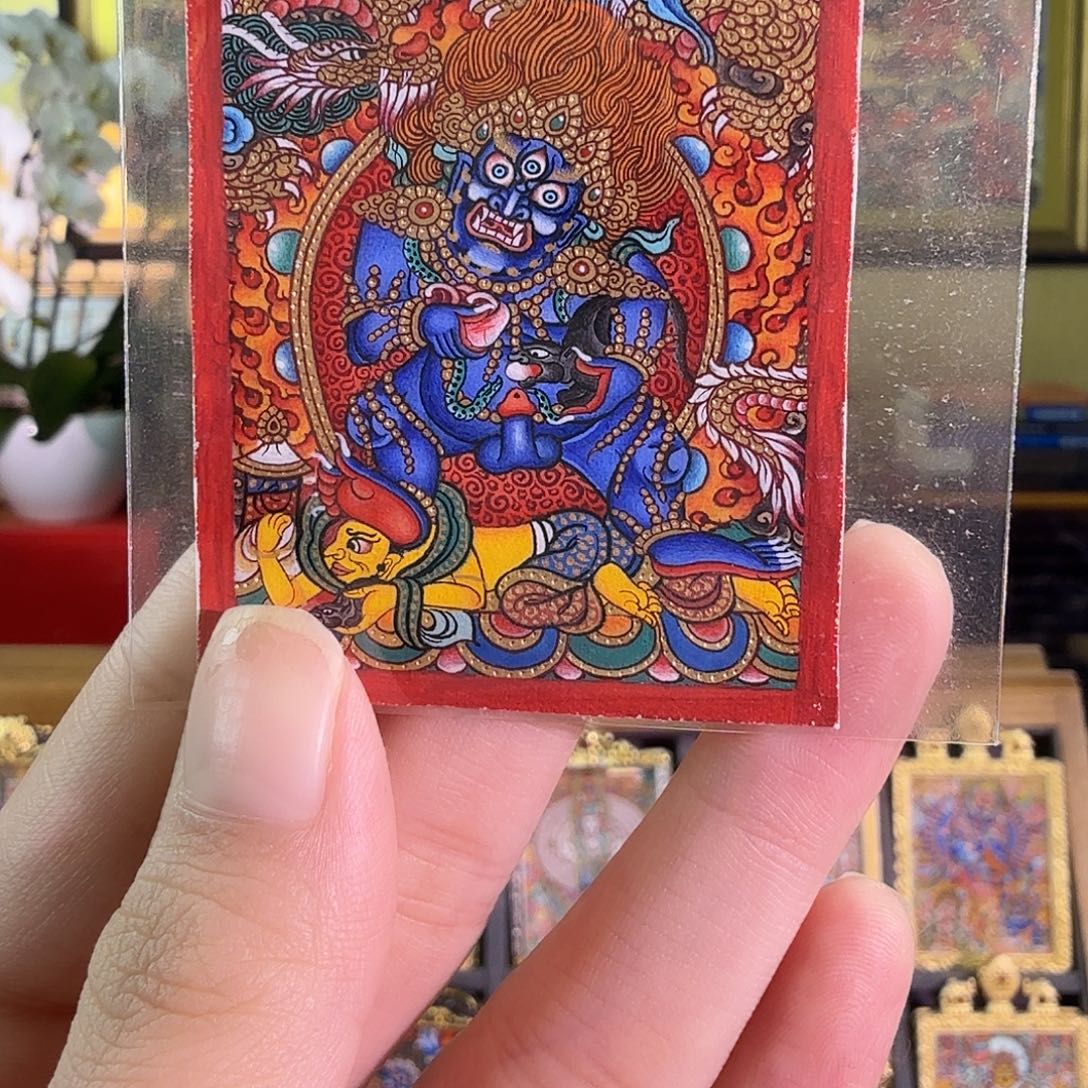 吊坠黑cc唐卡巴太