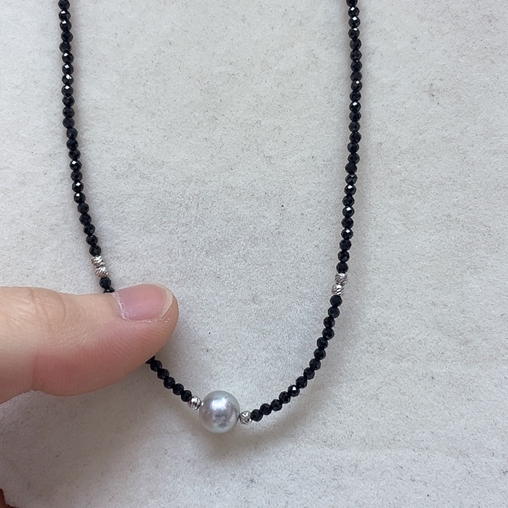 颈饰银S925镶嵌海水珍珠