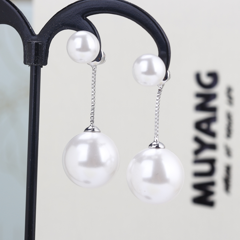 铜合金合成锆石耳饰 2025原创银色链条两戴轻奢流苏长款耳环457