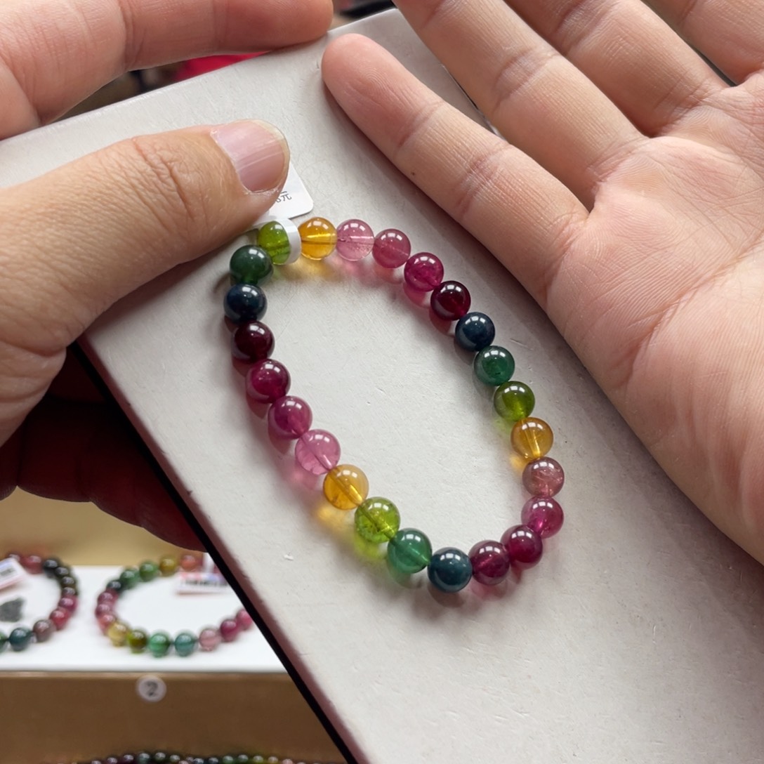 碧玺手串未镶嵌7.5mm.mmmmmmmmmm