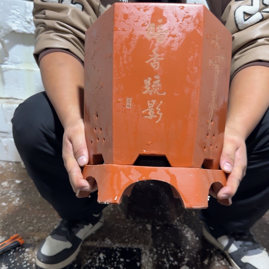 紫砂花盆口径20.23口径