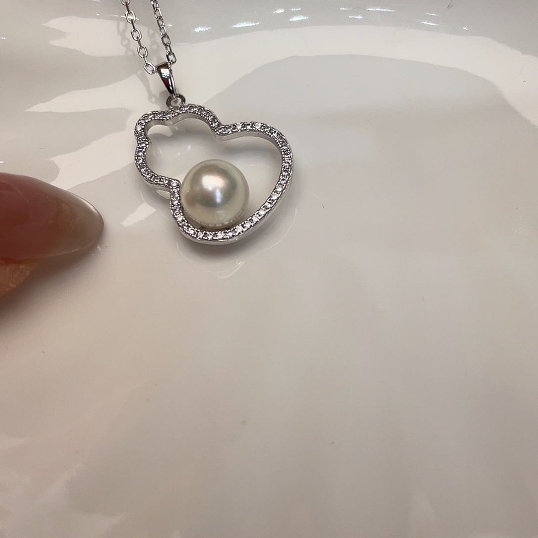 海水珍珠颈饰银S925镶嵌