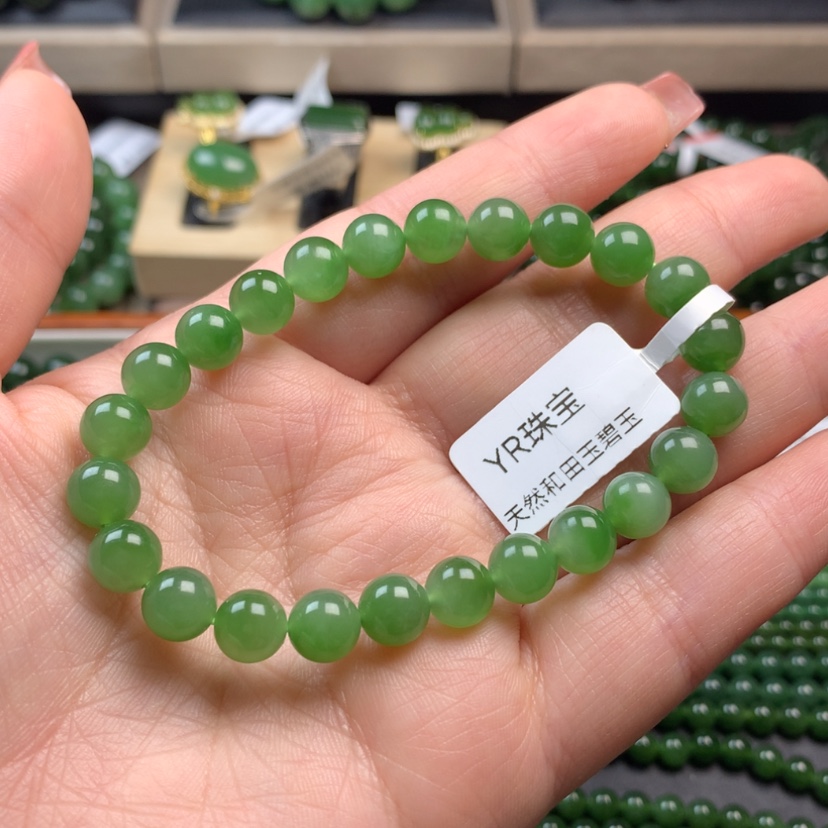 【闪购商品】和田玉（碧玉）手串未镶嵌留*