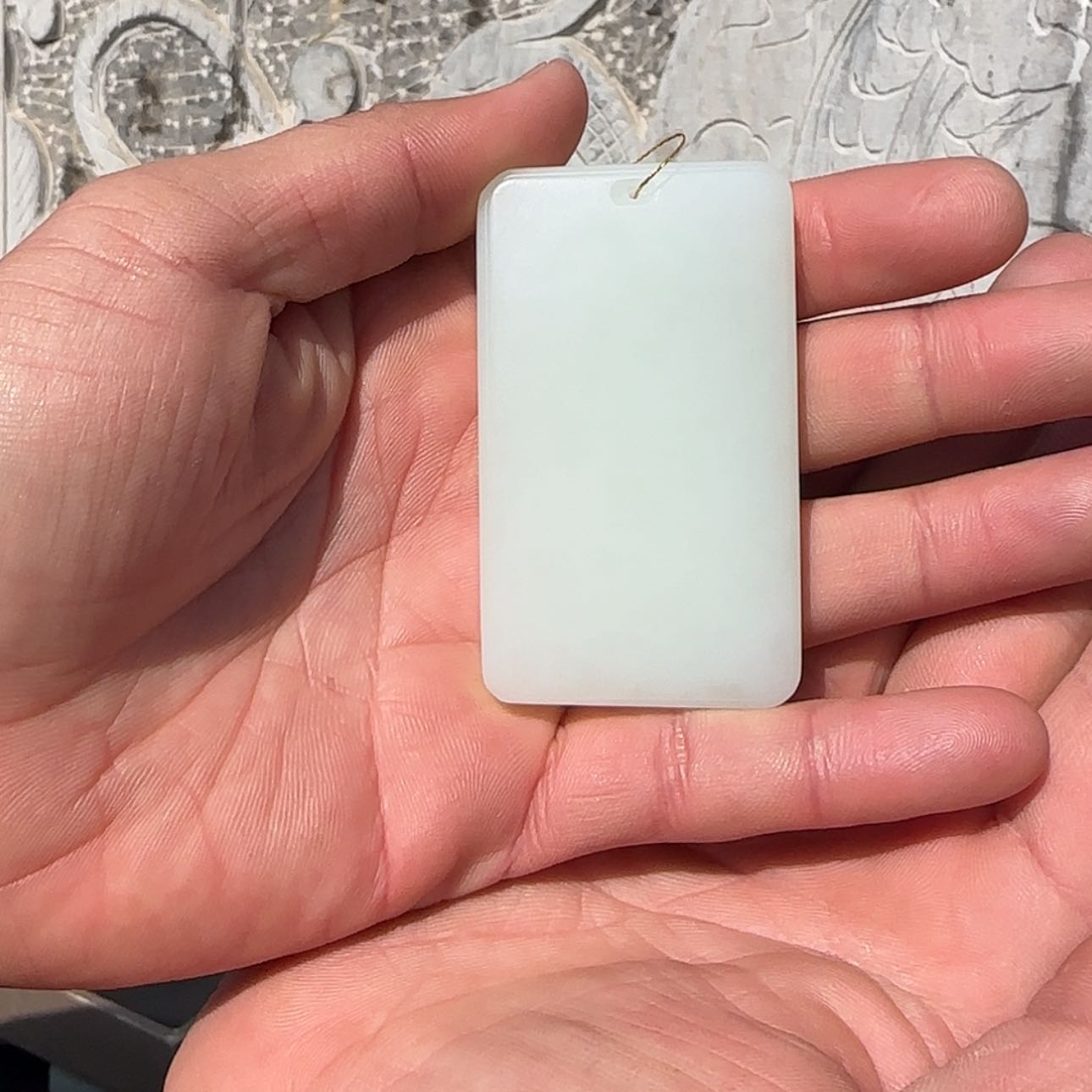 【闪购商品】和田玉颈饰未镶嵌白玉无事牌吊坠