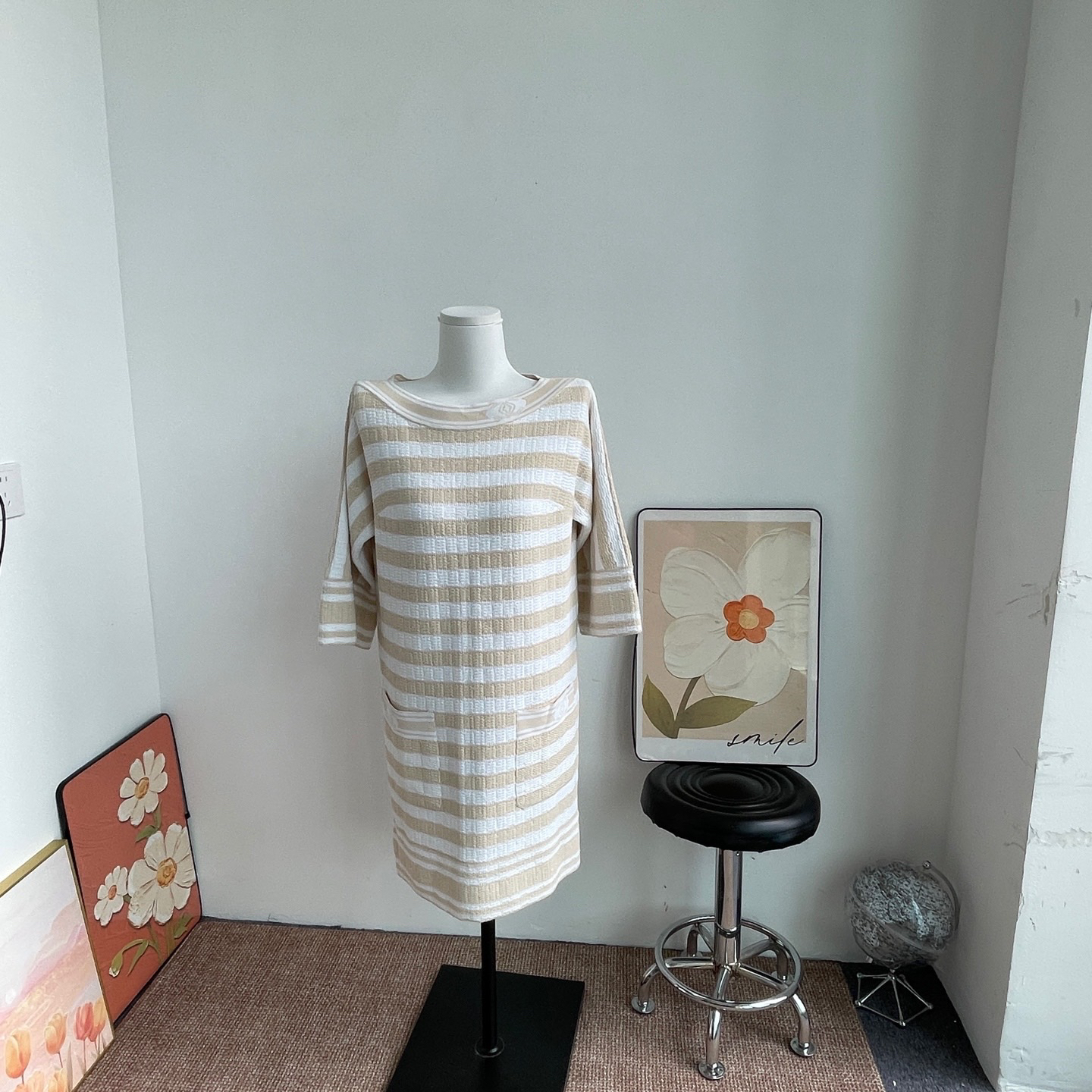 99新 Chanel/香奈儿 HZ15 Chanel 连衣裙 无领标 98新 34码 