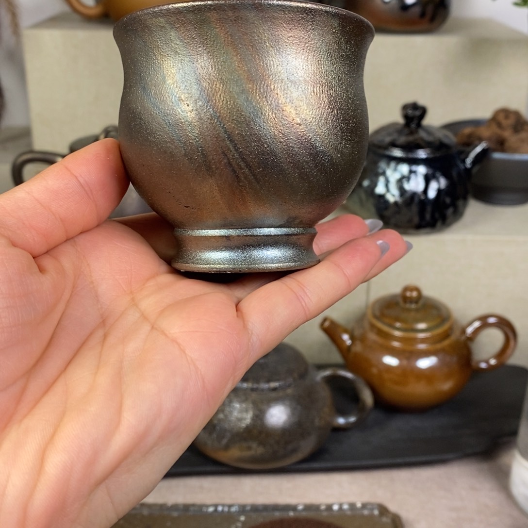 建水紫陶柴烧主人杯