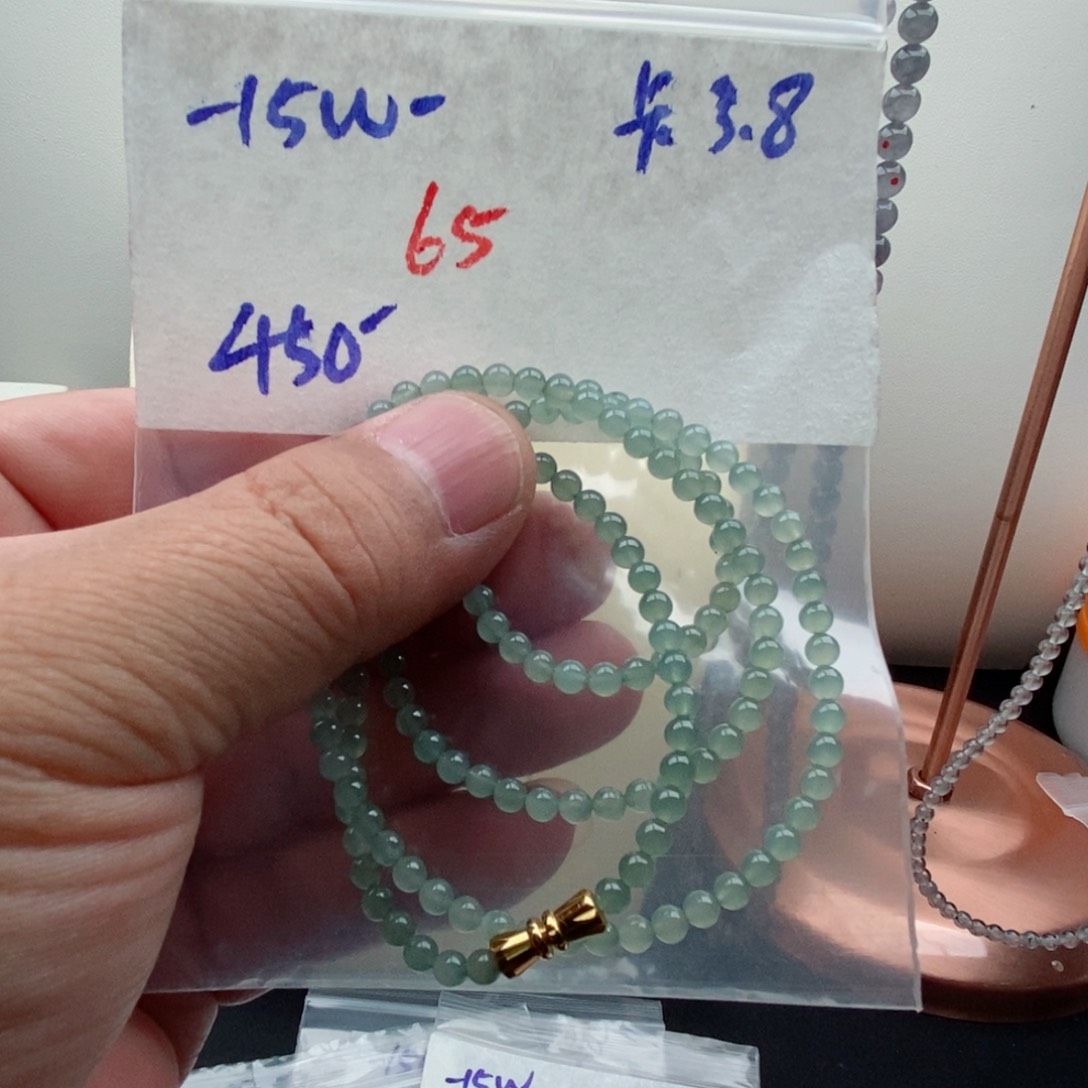定制翡翠未镶嵌翡翠珠链