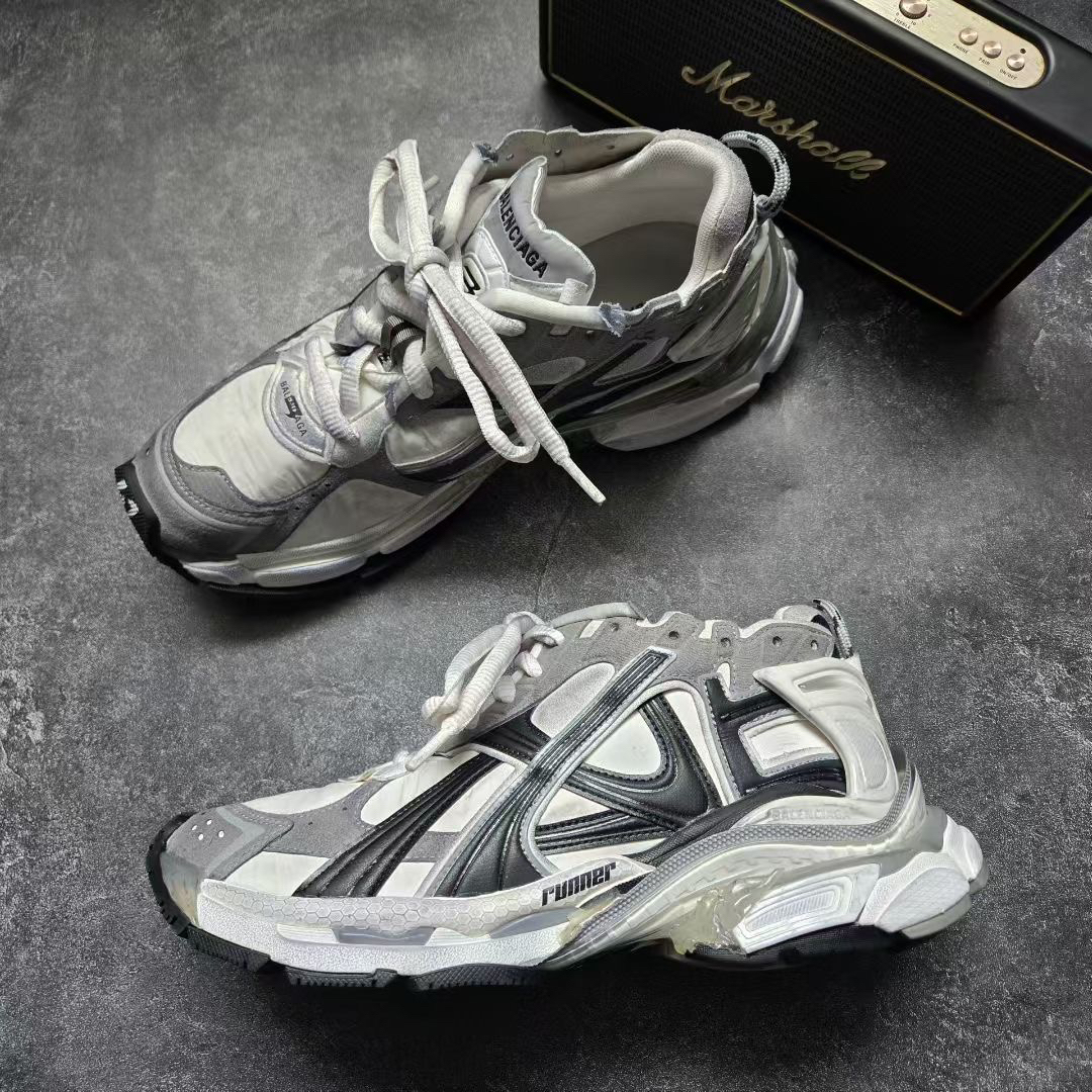 99新 Balenciaga/巴黎世家 42码 RUNNER 2.0黑白 鞋