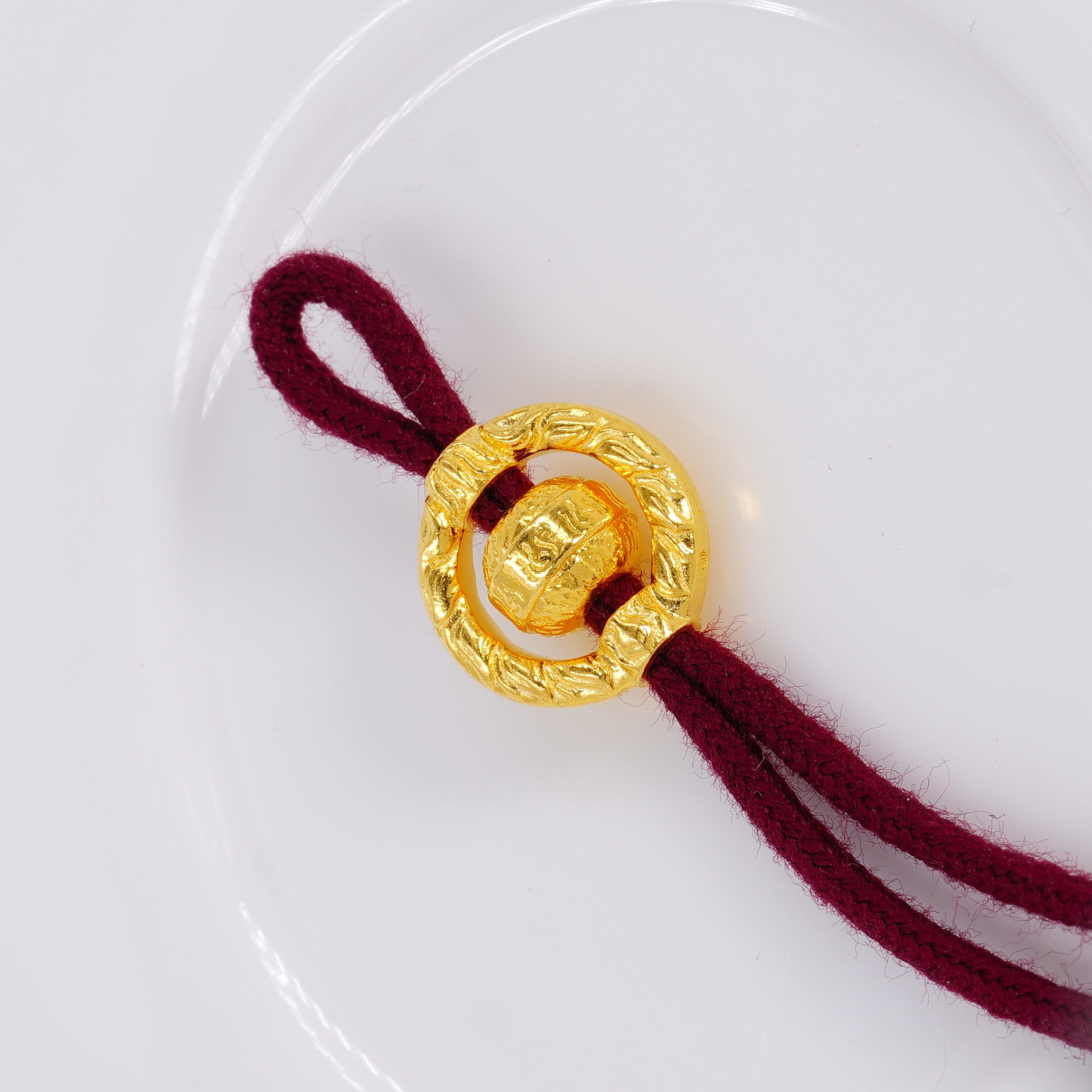 足银银制品 足银文玩龙吐珠背云线束diy5D无氰电铸手持108金刚