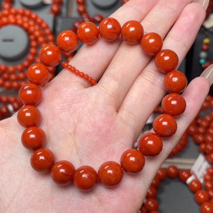 南红玛瑙手链未镶嵌