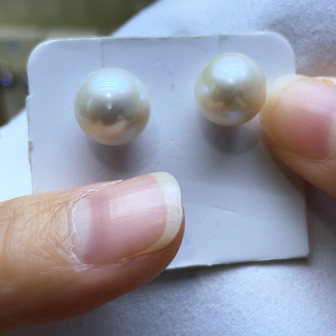 淡水珍珠耳饰银S925镶嵌
