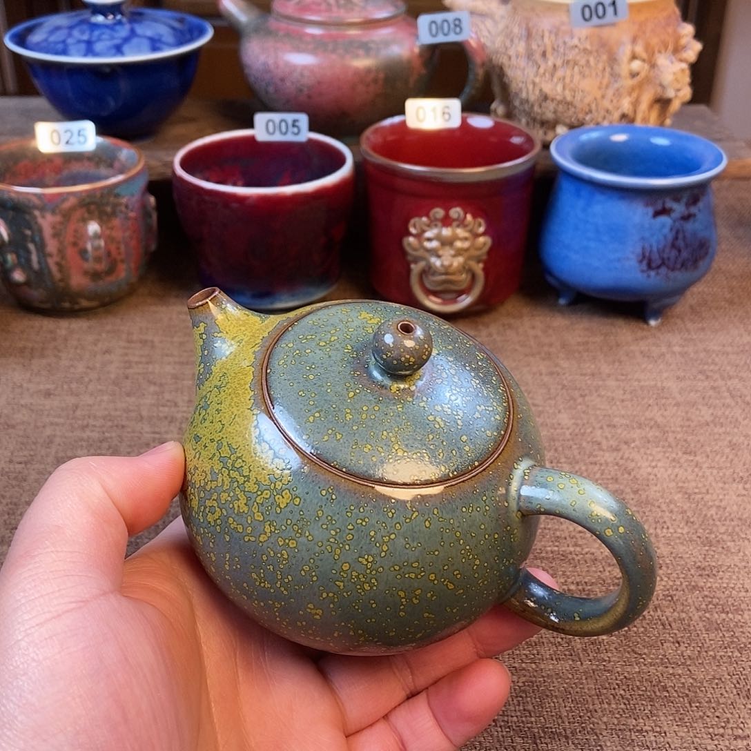 摆件钧瓷茶壶茶具