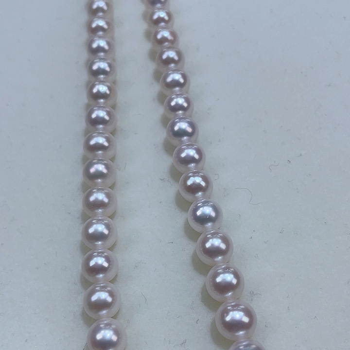 淡水珍珠颈饰银S925镶嵌6-7m炫彩干净天女光