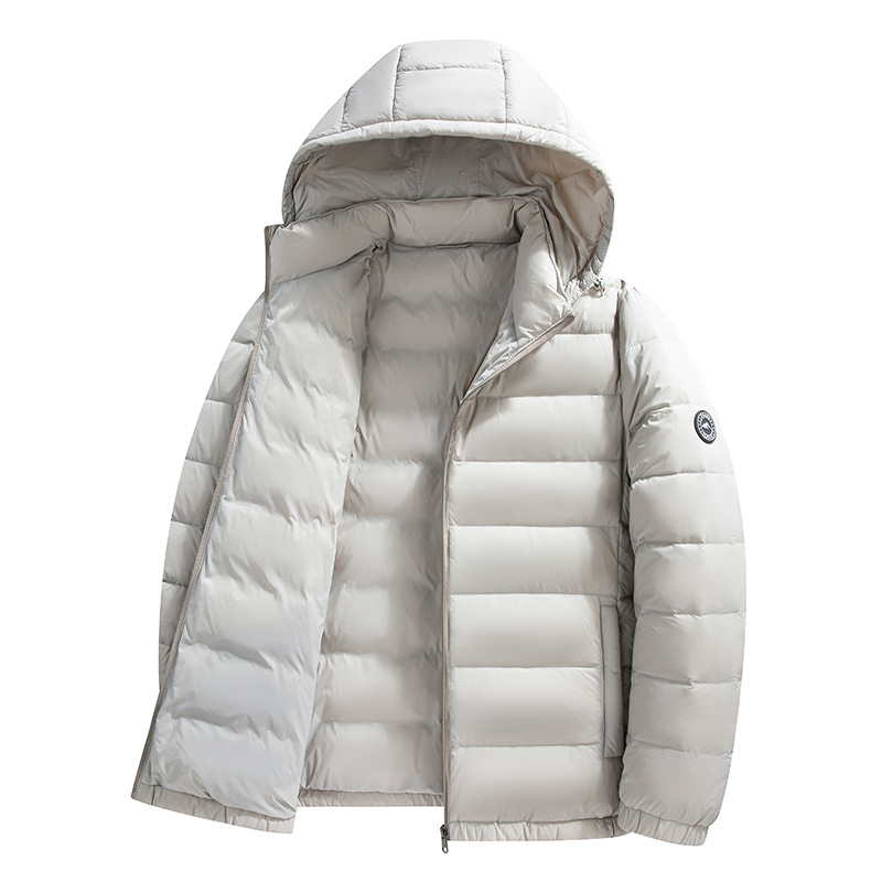Z06冬季韩版新款纯色连帽90白鸭绒羽绒服潮时尚百搭加厚有型外套