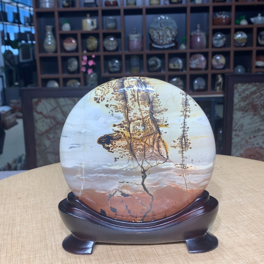 紫砂，广西国画石摆件，收藏观赏