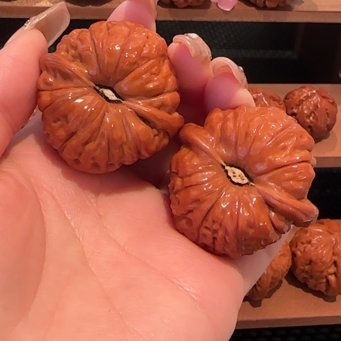 桃核把件52克南瓜墩41.8 精品1381