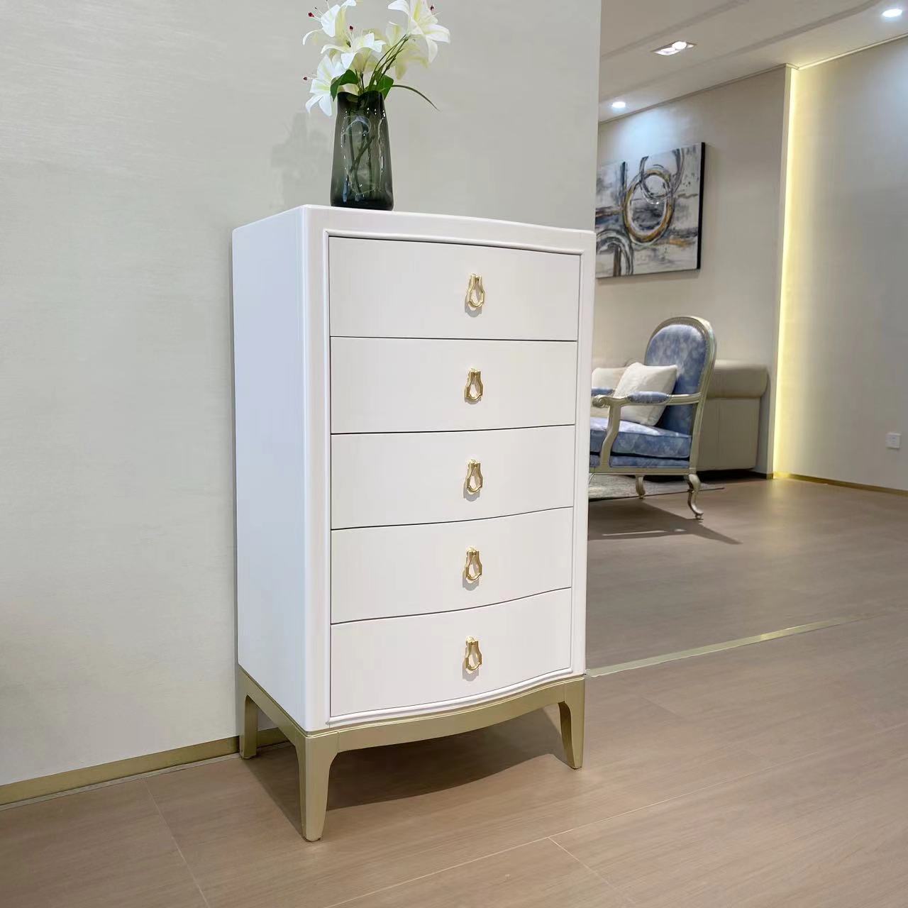 美式轻奢多功能五斗柜卧室客厅收纳抽屉柜阿黛拉斗柜