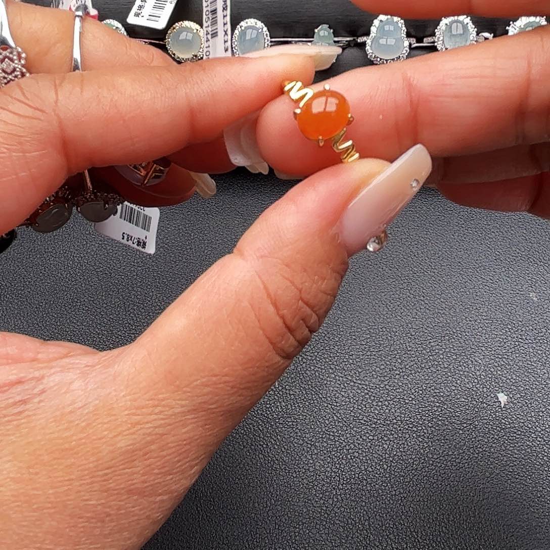 翡翠戒指银S925镶嵌缅甸天然A货翡翠女戒指