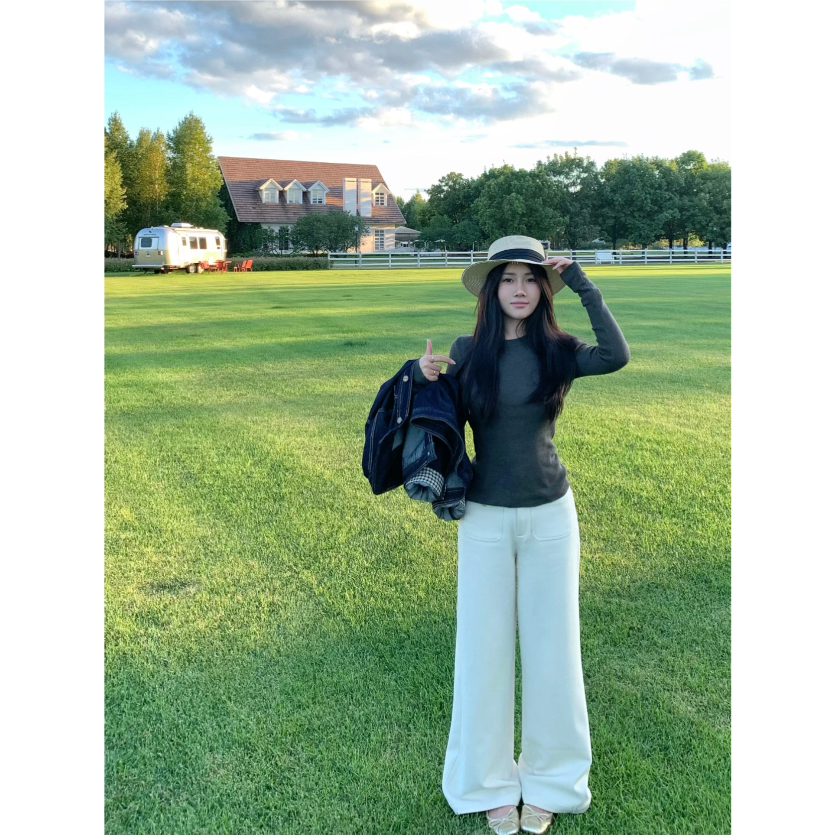 Shirley【360g重工裤】秋冬宽松显瘦西装裤 中腰直筒拖地裤