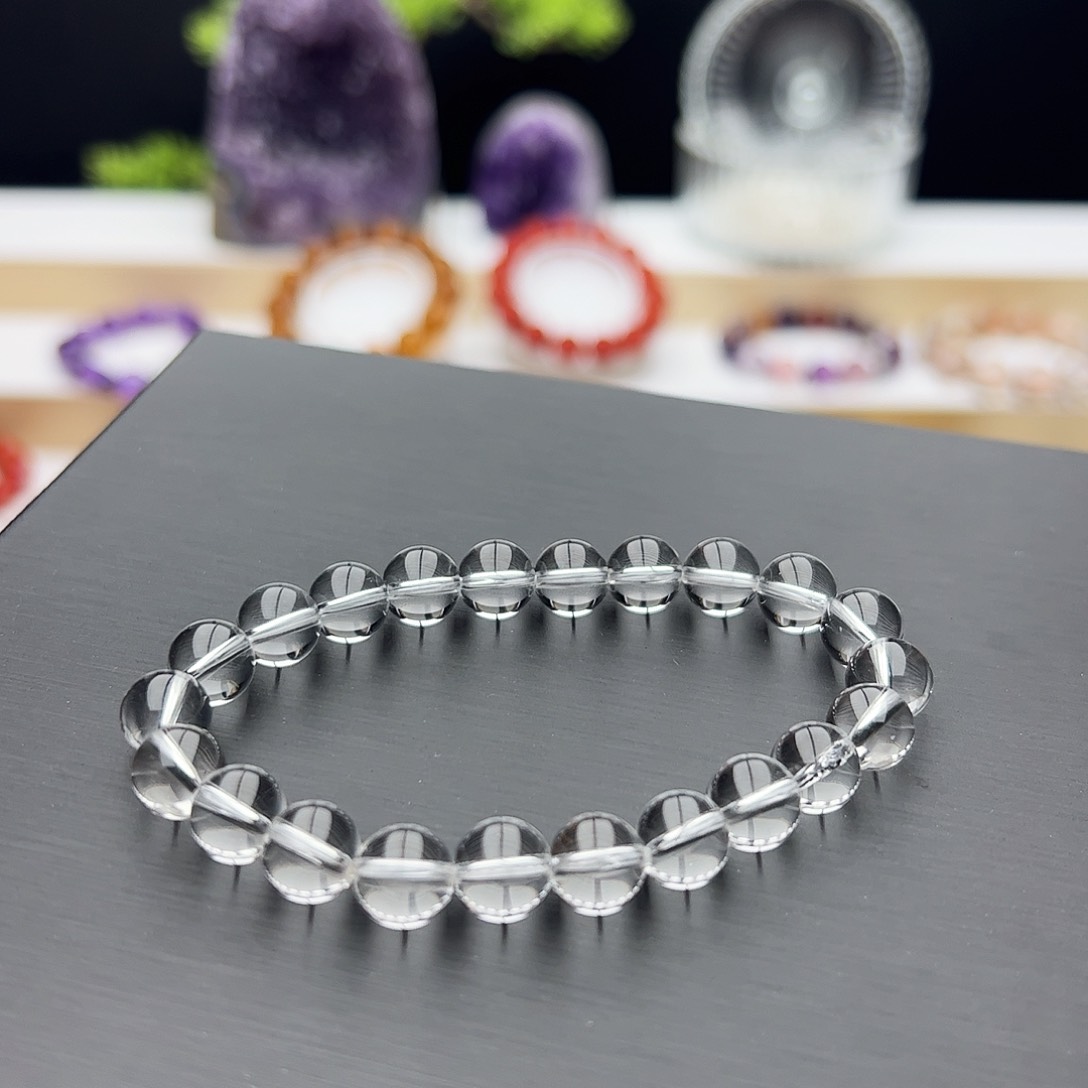 水晶手链未镶嵌白水晶8mm+