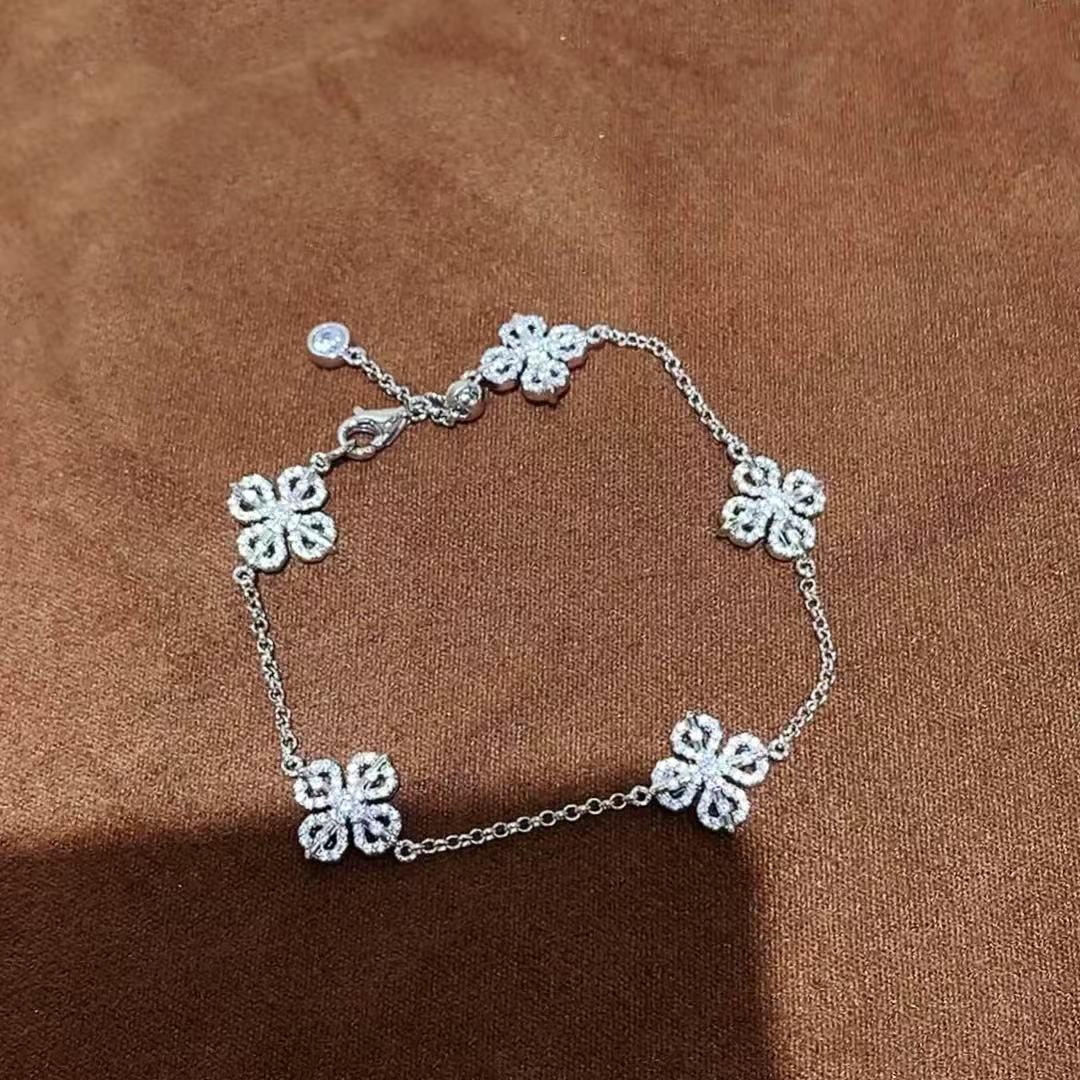 祥鑫银饰 经典四叶草手链B609  精品手链 无礼盒