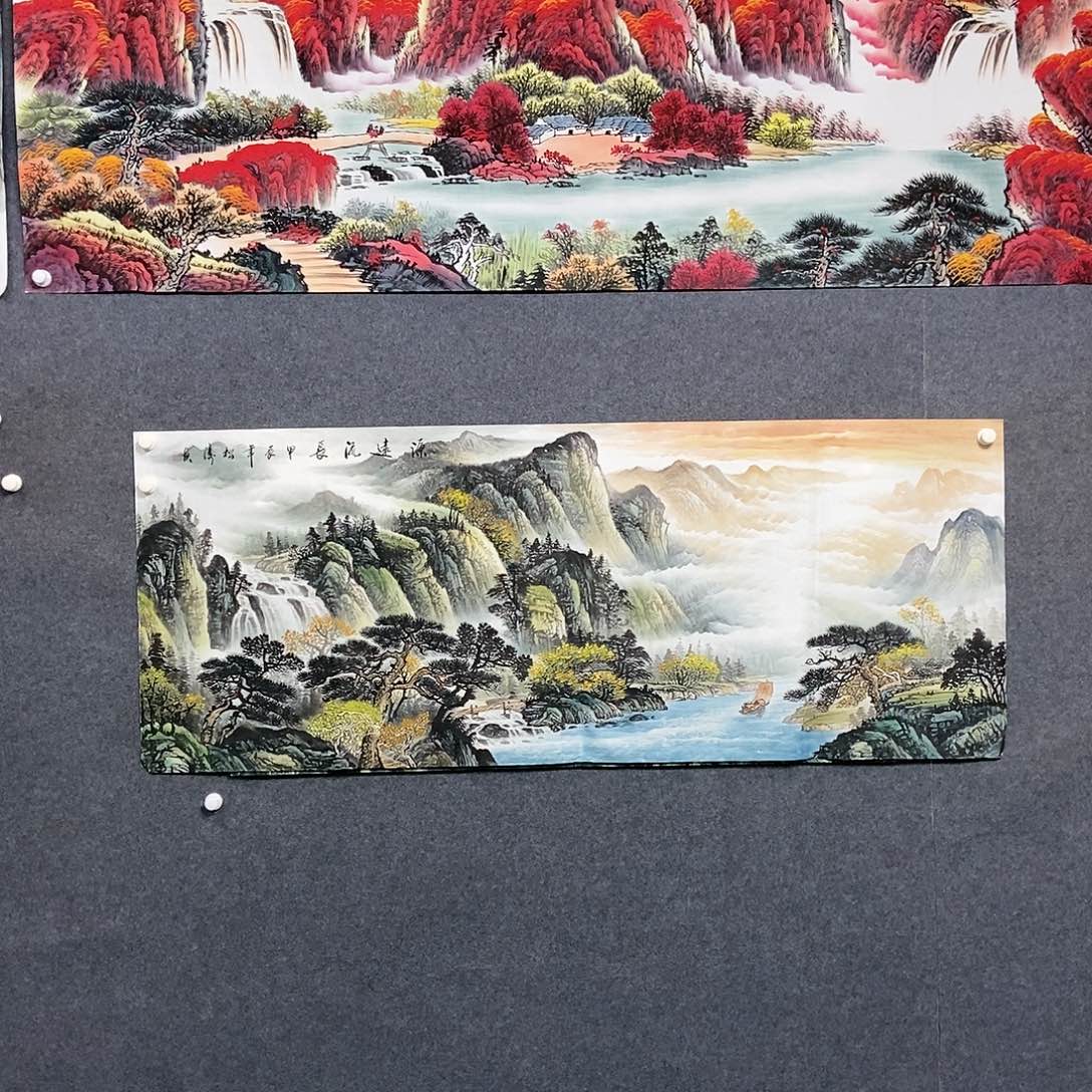 国画小六尺山水一副