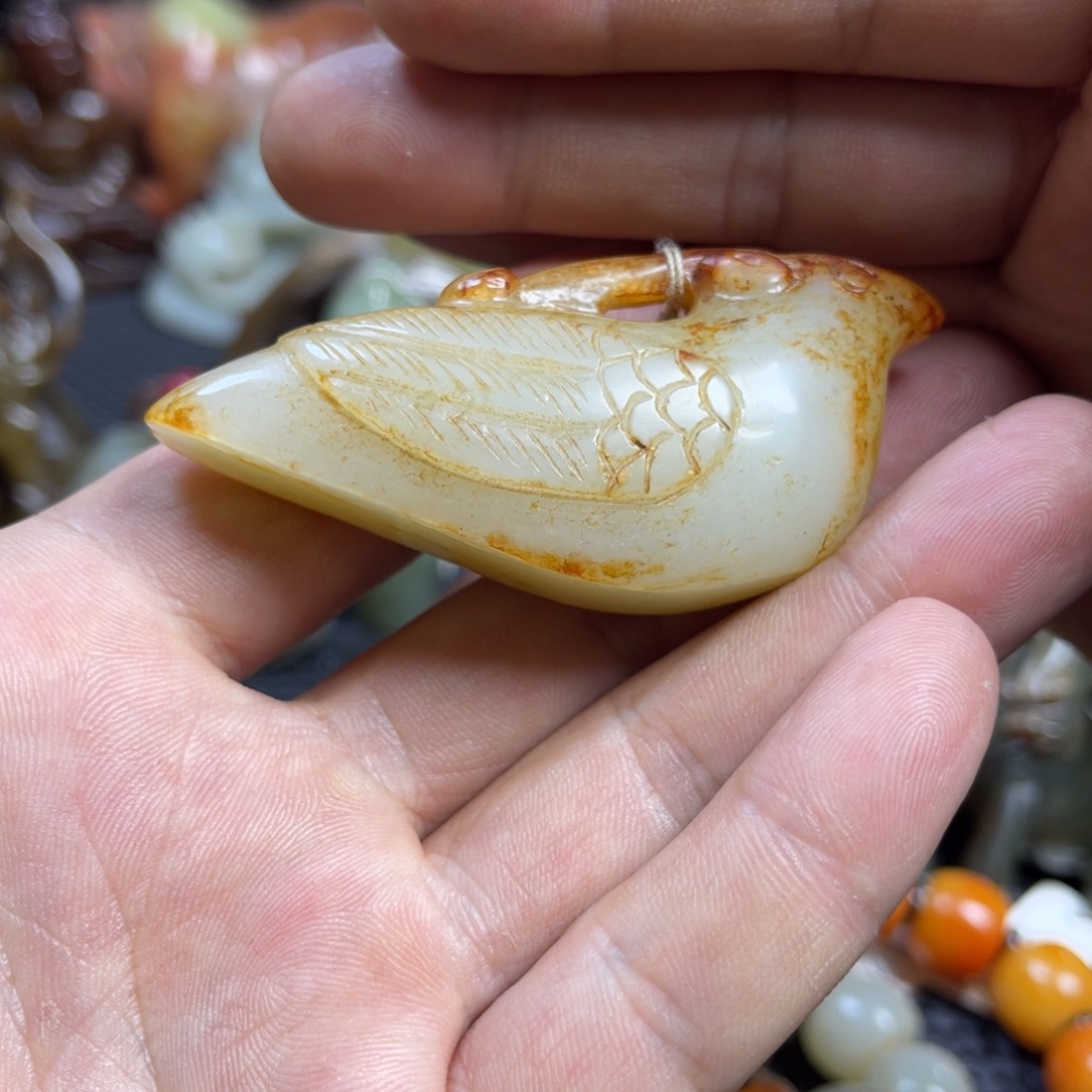 和田玉未镶嵌挂件斌*哥