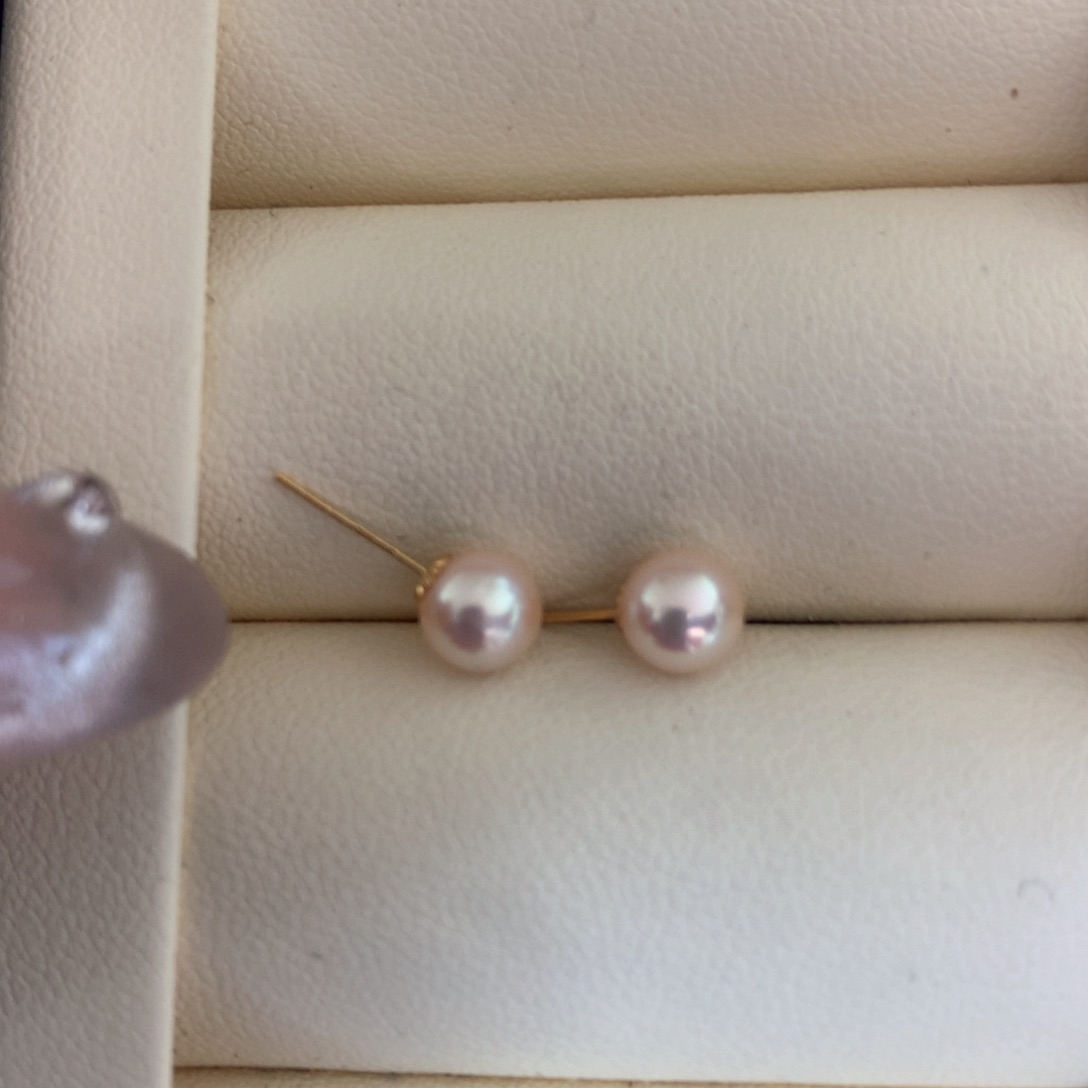 海水珍珠耳饰18K金镶嵌