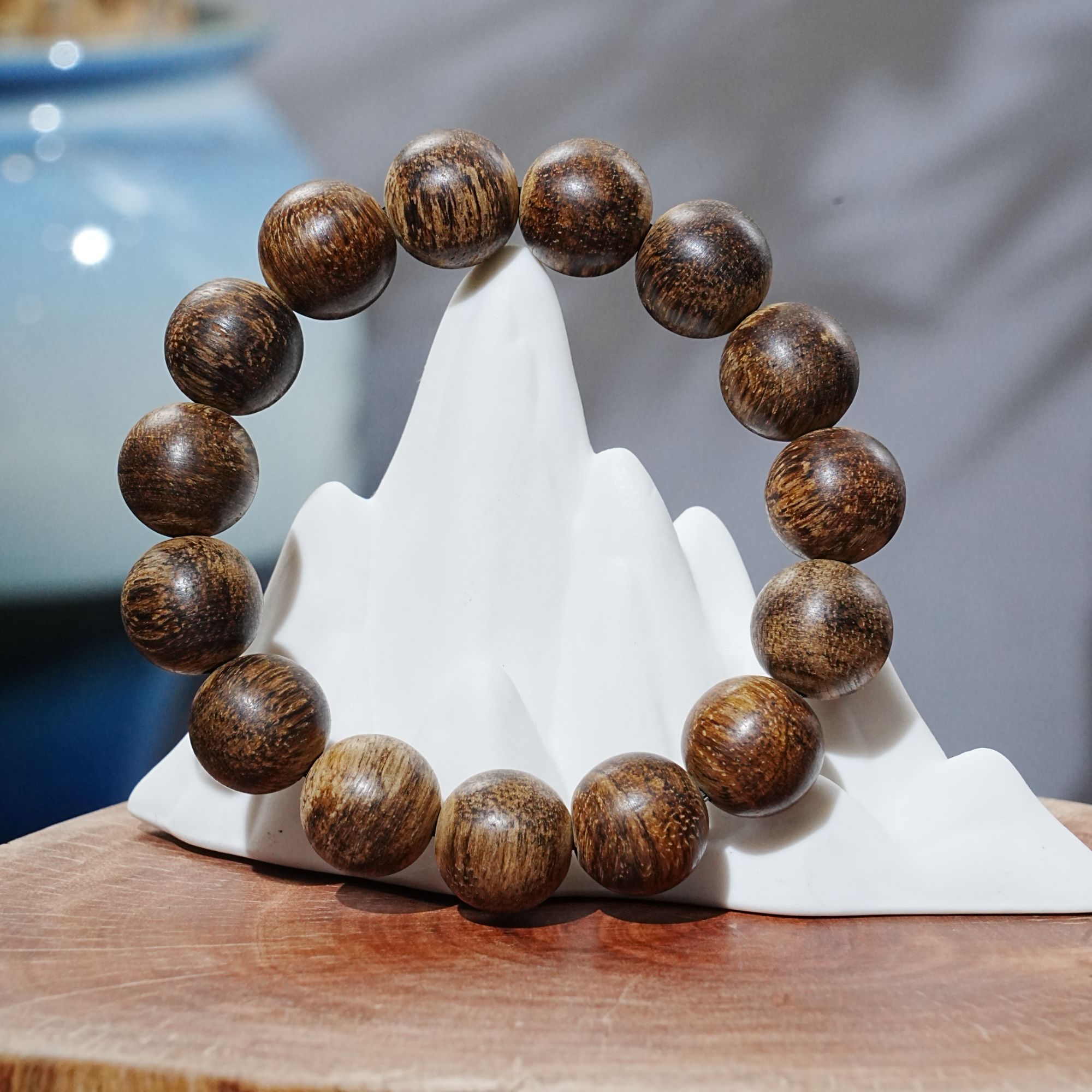 "伊利安水沉黑油沉香手串 1.44cm 9.32g 250718021 A