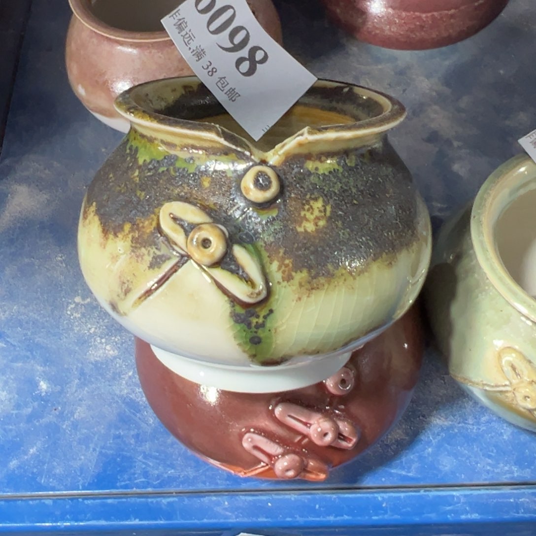 红陶景德镇手工花盆