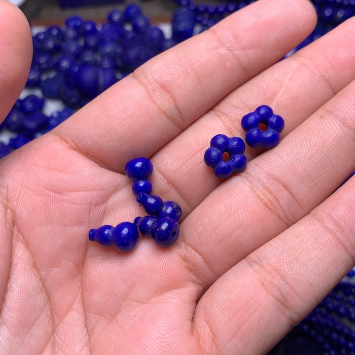 小***饭青金石未镶嵌葫芦+小花