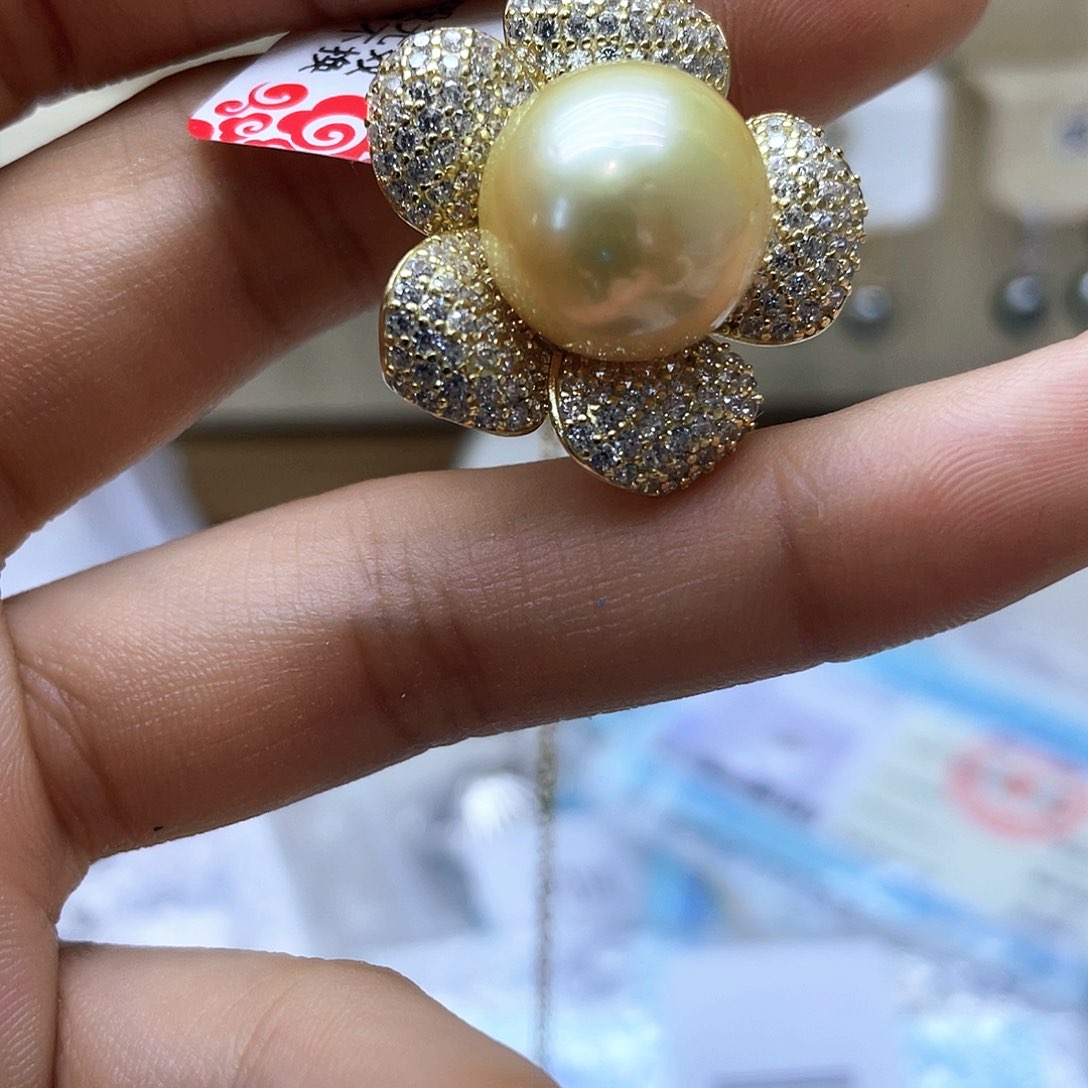 海水珍珠颈饰银S925镶嵌