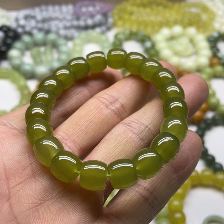 蛇纹石玉手串11未镶嵌