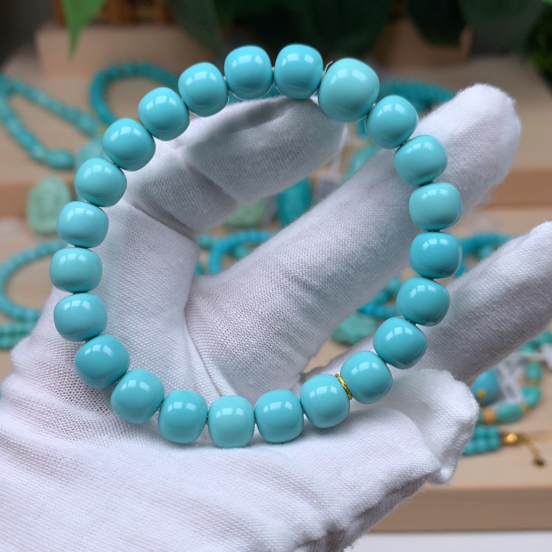 绿松石精品手串未镶嵌