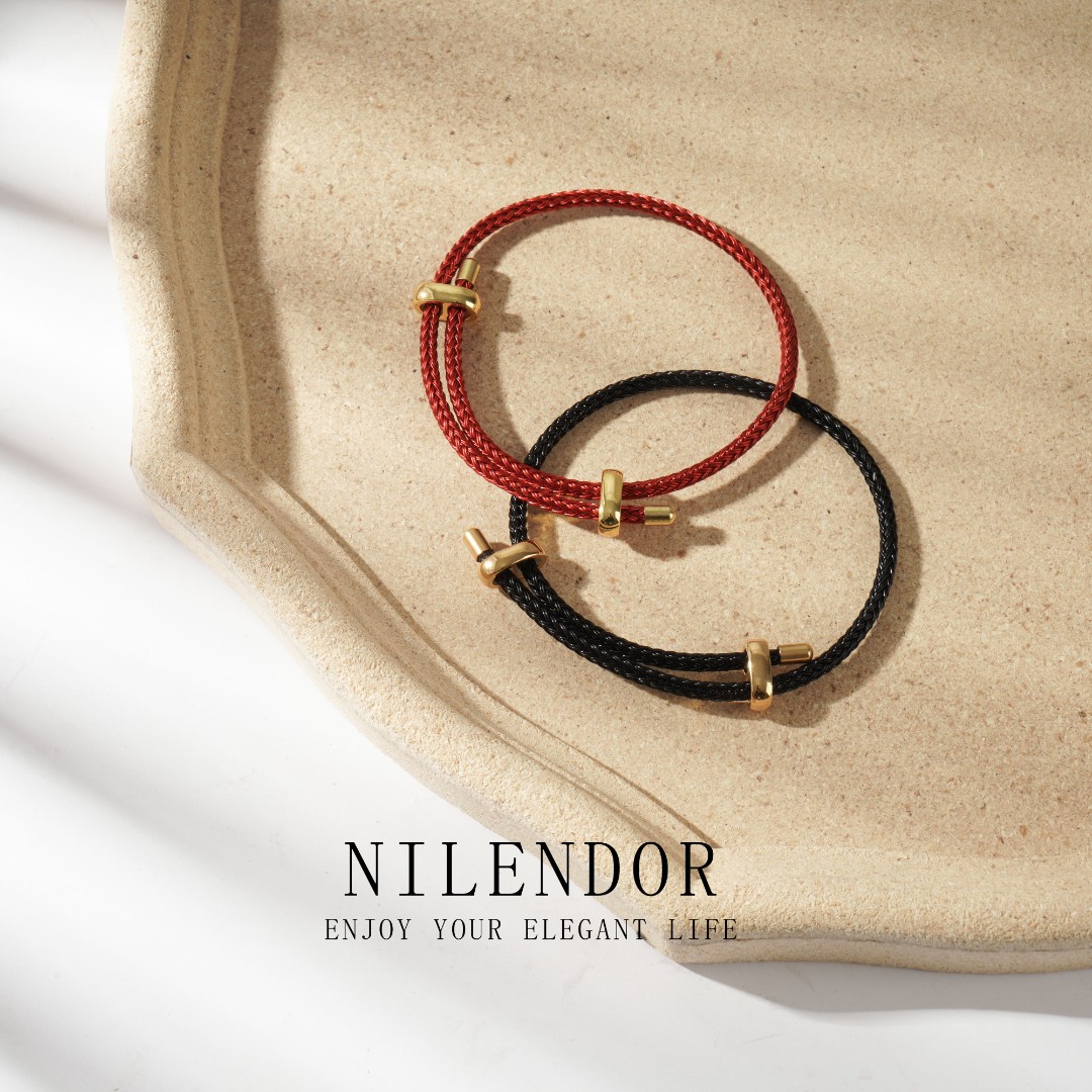 钛钢手镯 SZ-11简约百搭民族风双色可抽拉调节手镯