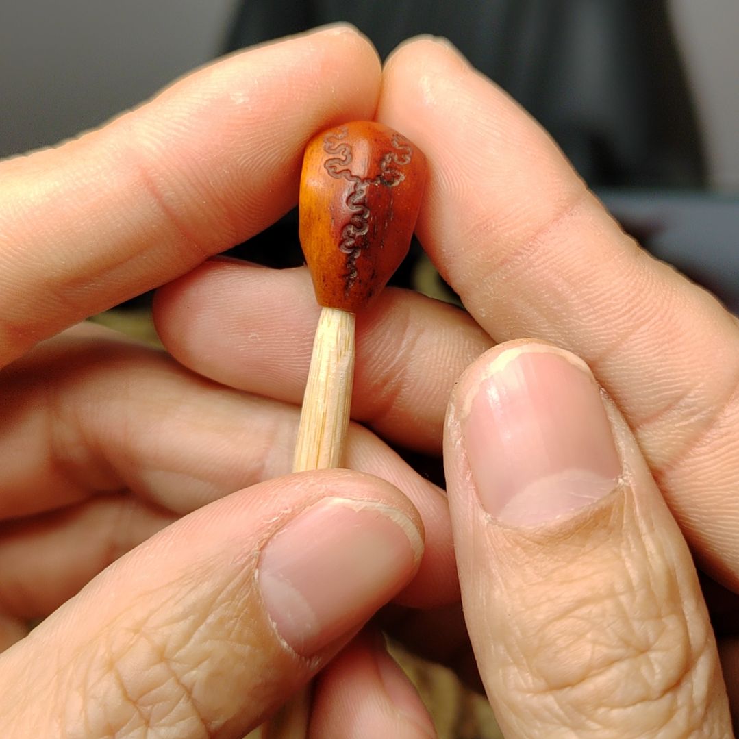 柏香籽/百香籽手串牦牛骨三通