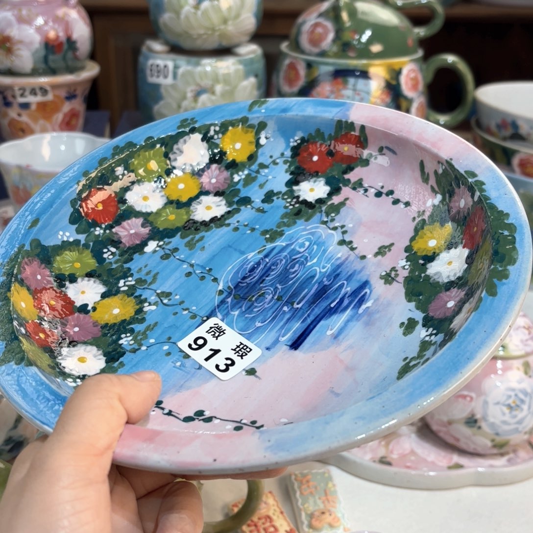 景德镇手绘高温釉下彩陶瓷茶具