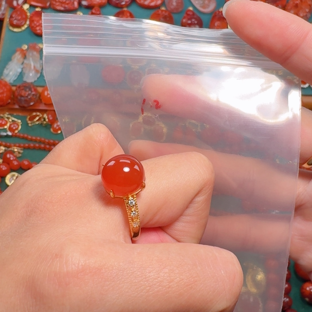 南红玛瑙南红银S925镶嵌