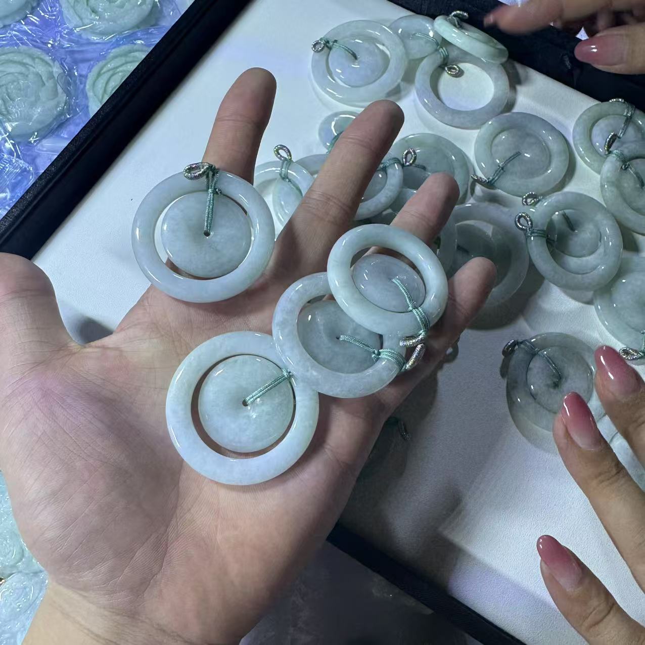 天然A货翡翠子母扣吊坠-c008-多样性发一 假一赔三