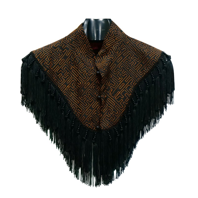 【娇娇美娇】娑尔花萝香云纱流苏披肩SH3SC02479