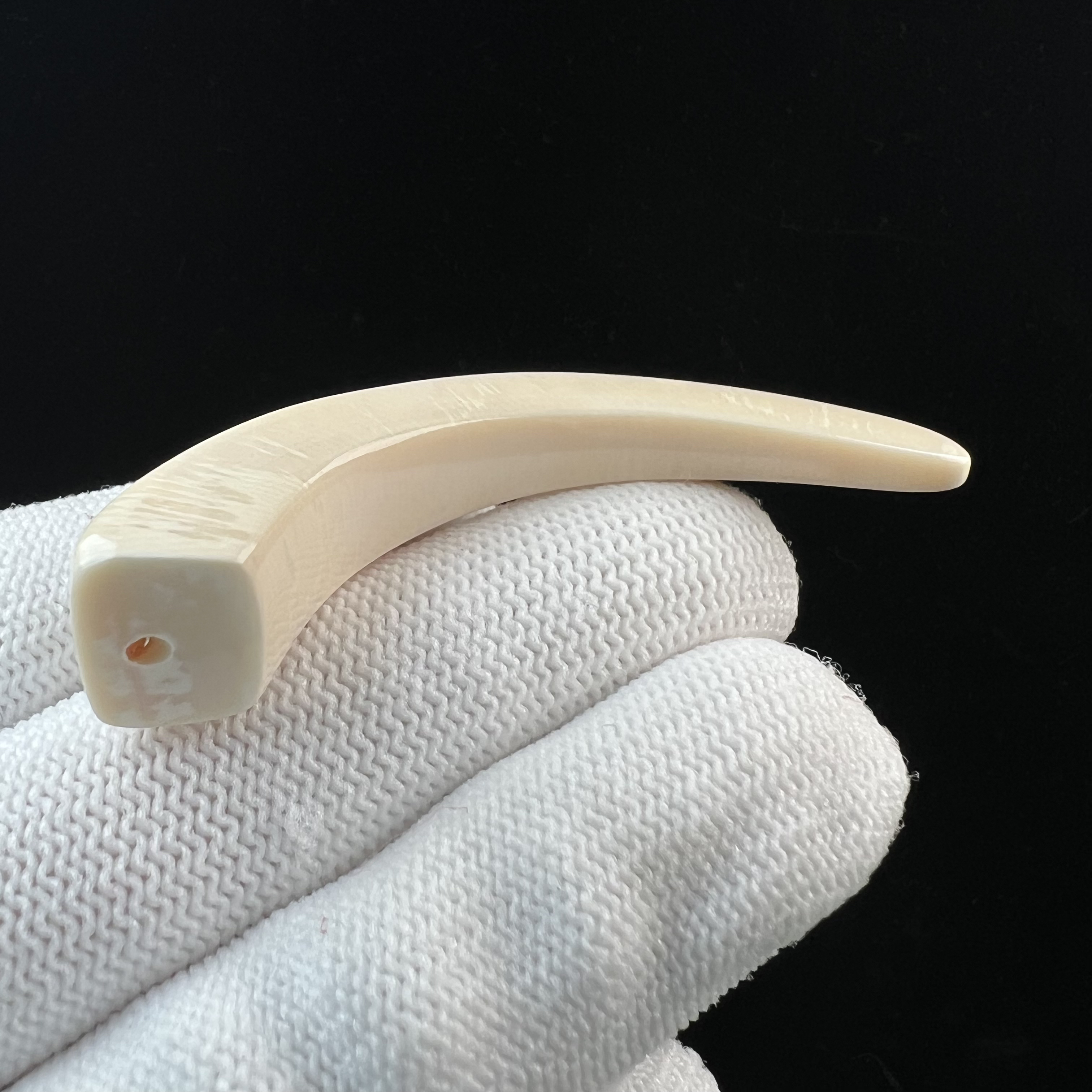 D3191天然猛犸牙 牙尖 58.9mm支持鉴定 假一罚四