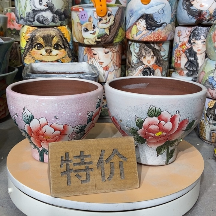 红陶景德镇艺术手绘作品