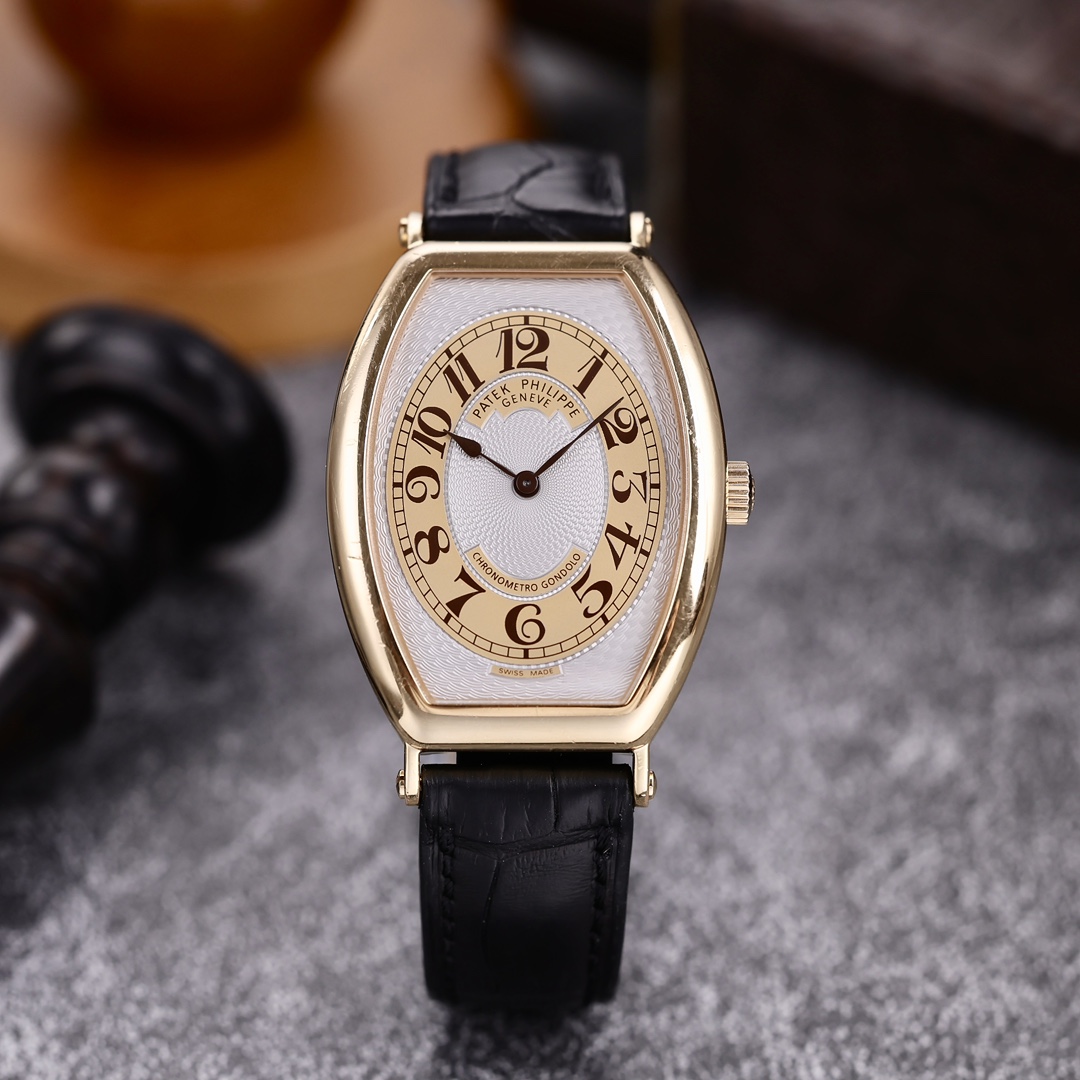 95新 Patek Philippe/百达翡丽 5098 酒桶形 18k玫瑰金 单表